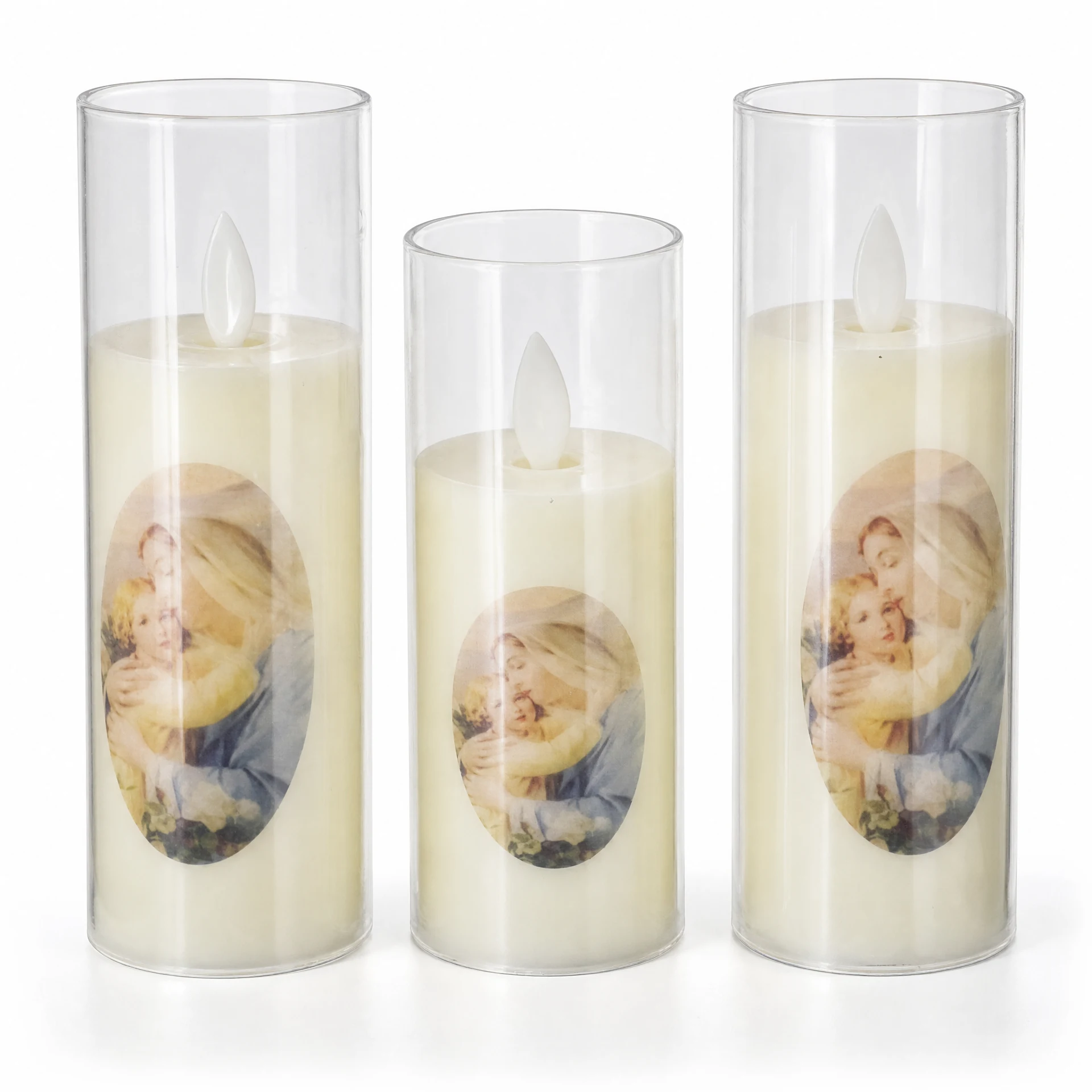 Mary and Jesus Flameless Candle